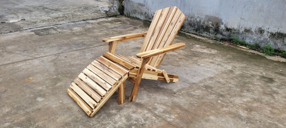 Wooden Adirondack Lounge Chair